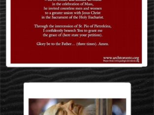 ¡Devotion for the intercession and miracles of Padre Pio!